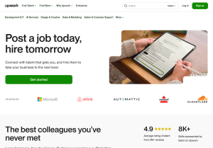 upwork freelance profile.