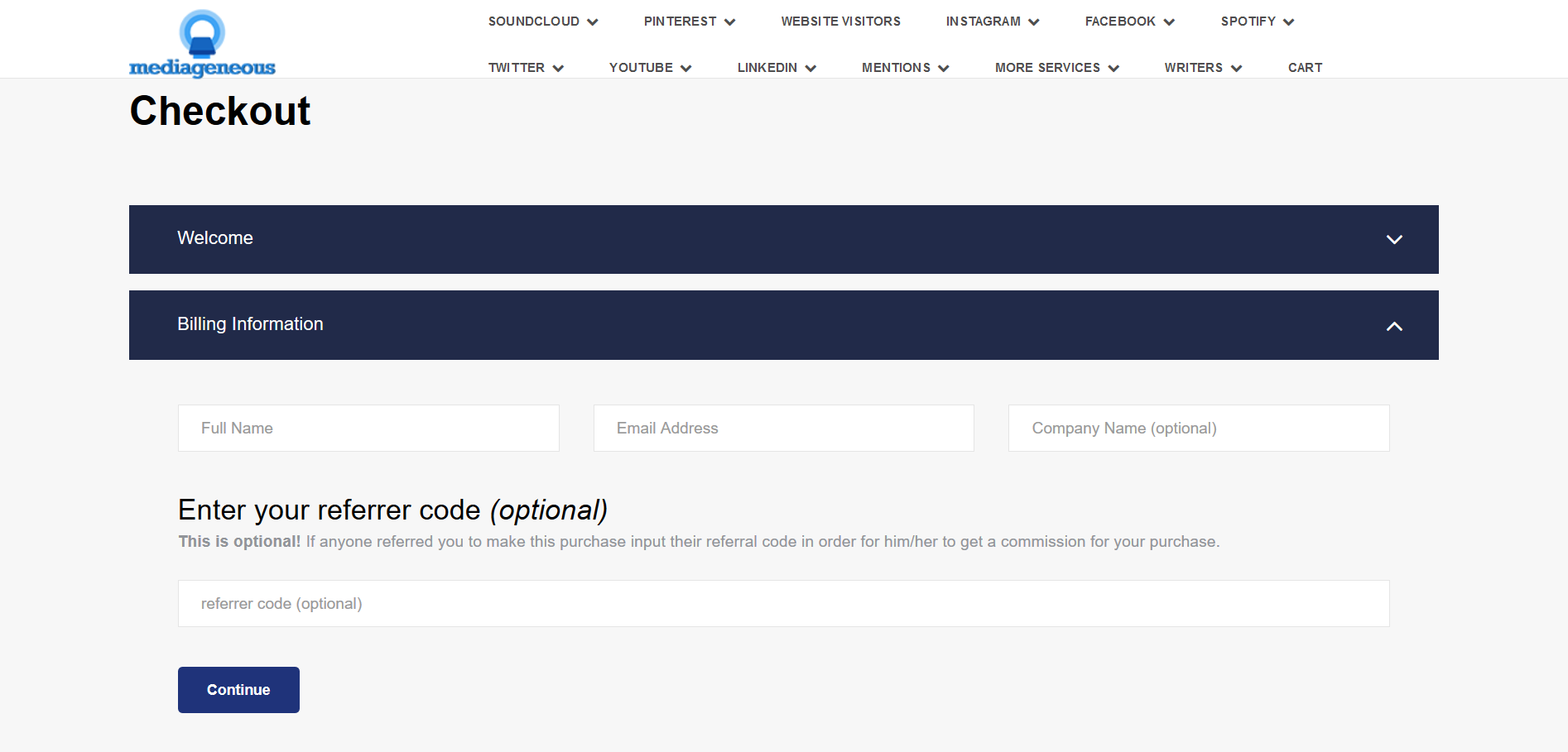 During checkout, your referral/friend will be asked to submit the referral ID of the person who sent/referred him/her to buy that service. This way he/she can submit your referral ID.