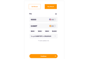 Bitcoin purchase page