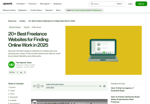 Best Freelance Websites for Finding Online Work - Upwork