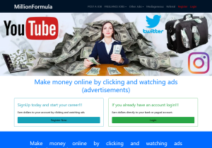 Make money online by clicking and watching ads (advertisements).