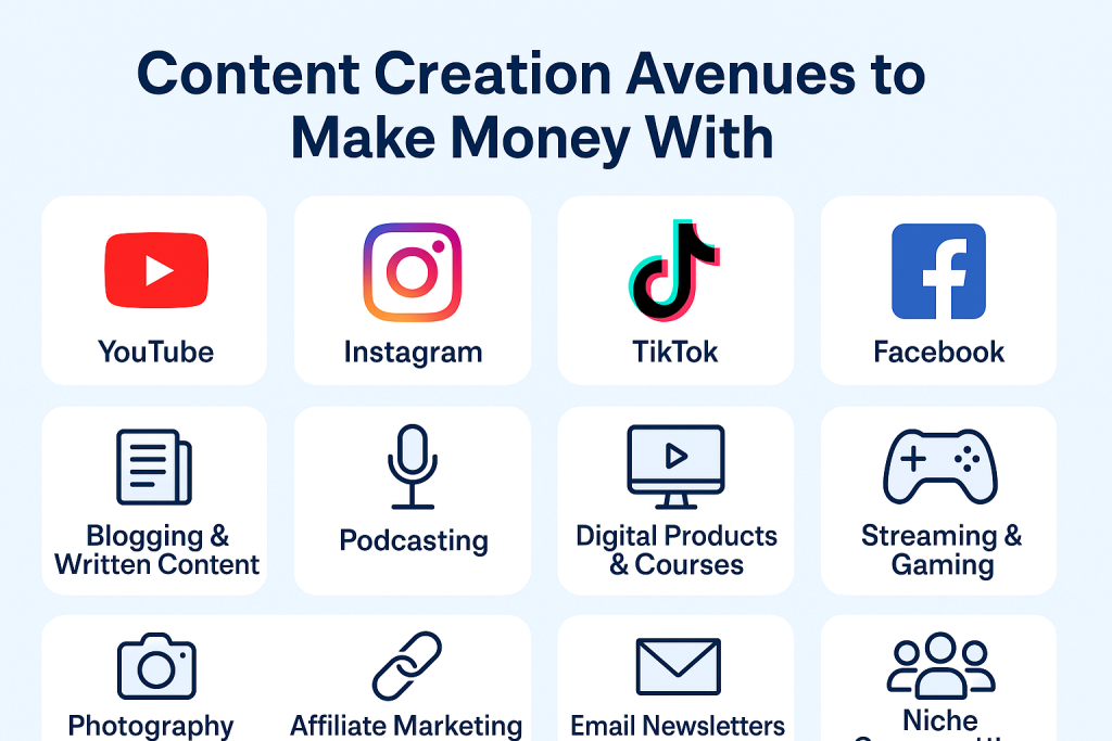 Content Creation Avenues to Make Money With.
